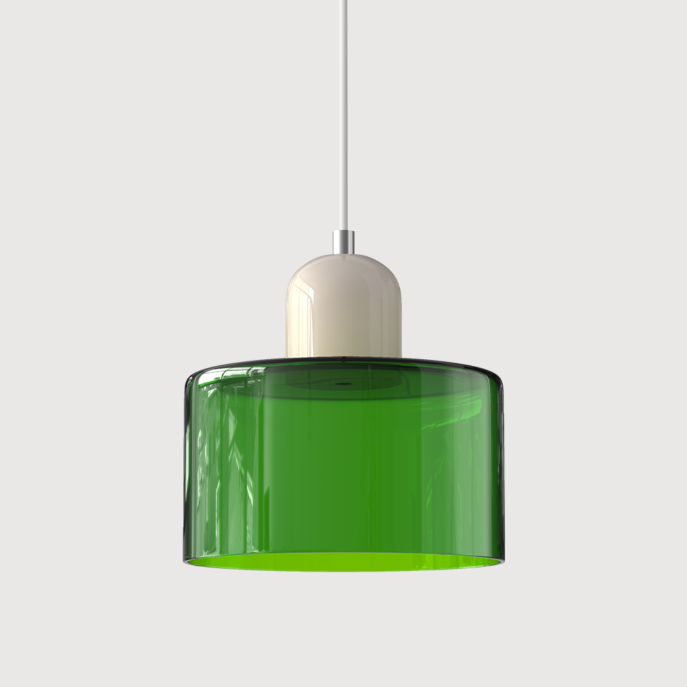 Kitchen Island Pendant Light, Modern Pendant Lamp with Halo Glass Ring, Hanging Light for Dining Table and Hallway
