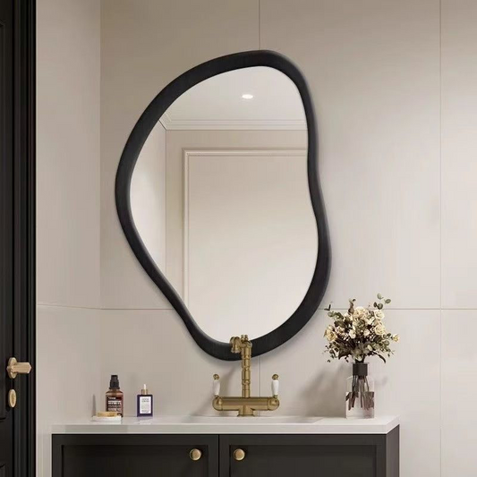 Irregular Plywood Frame Wall Mirror 1