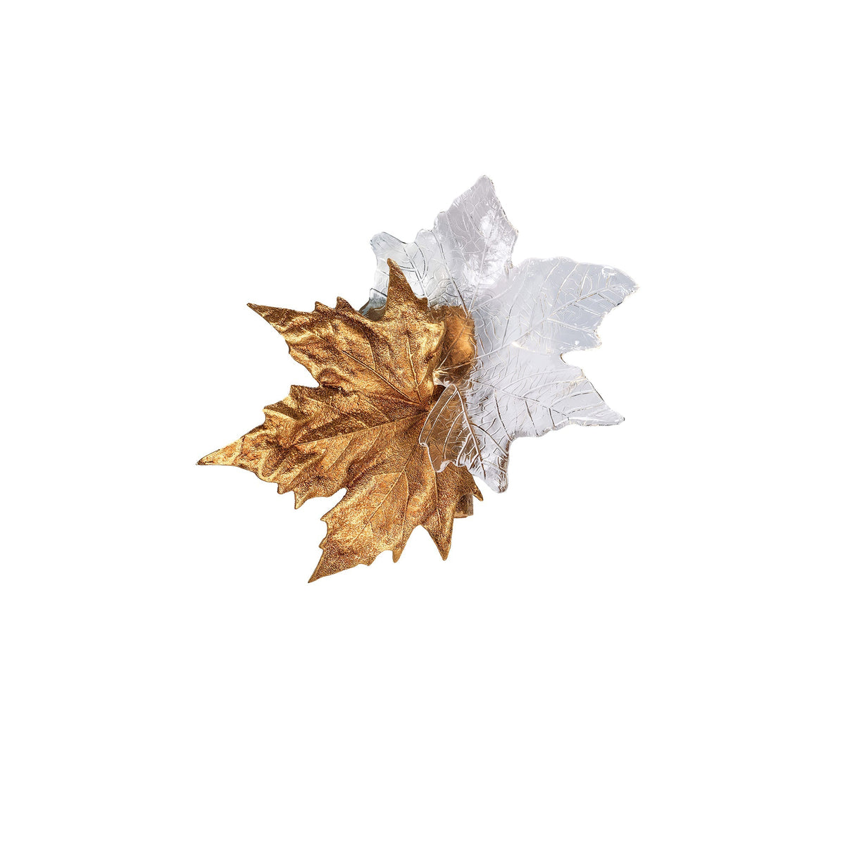 Brass Wall Sconce with Glass Leaves, Indoor Wall Light – image 14