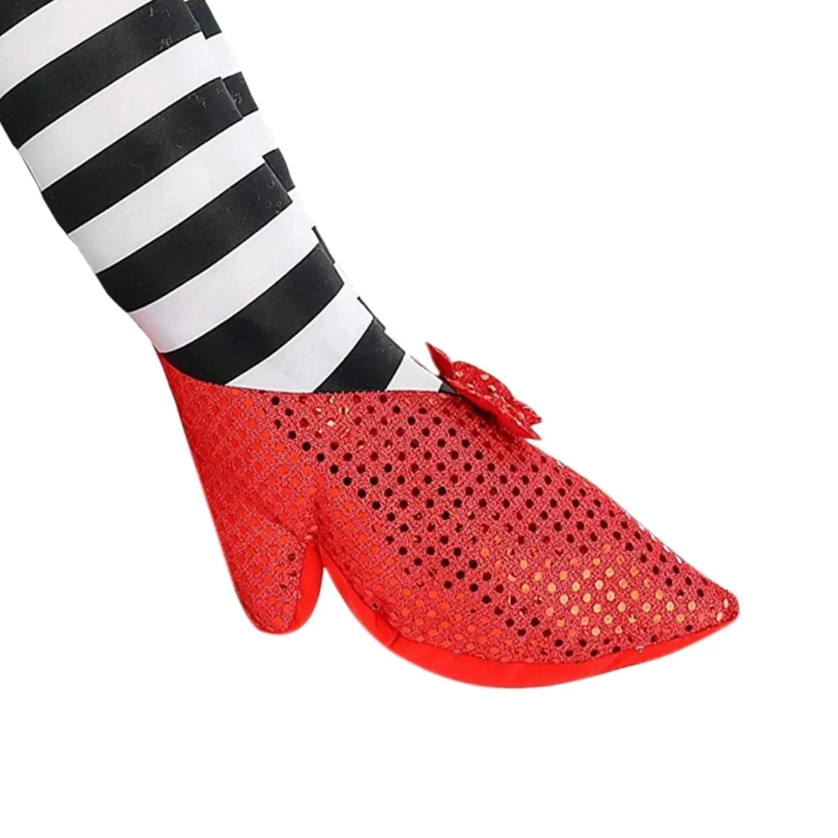 Front Door Stopper, Halloween Decoration with Plush Witch Legs – image 4