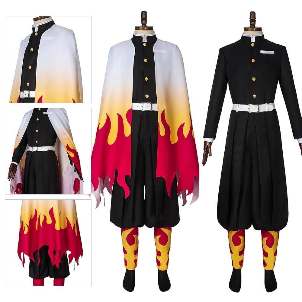 Kids Halloween Costumes, Anime Cosplay Costume with Haori Cloak and Obi Belt – image 12