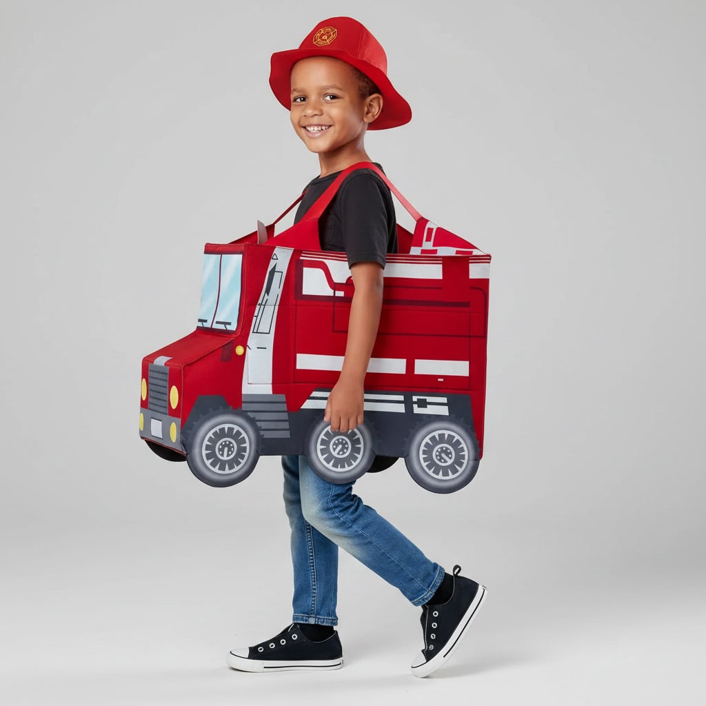 Firefighter Costume with Jacket and Firefighter Hat – image 7