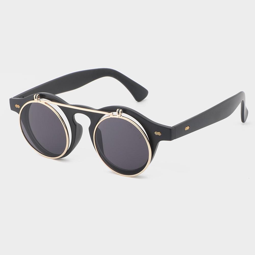 Round Sunglasses, UV400 Sunglasses with Flip Up Double Lens – image 20