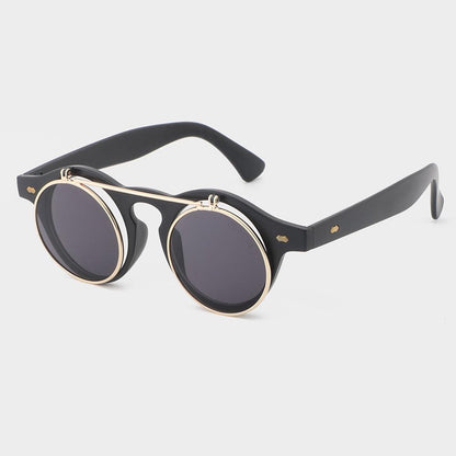 Round Sunglasses, UV400 Sunglasses with Flip Up Double Lens – image 20