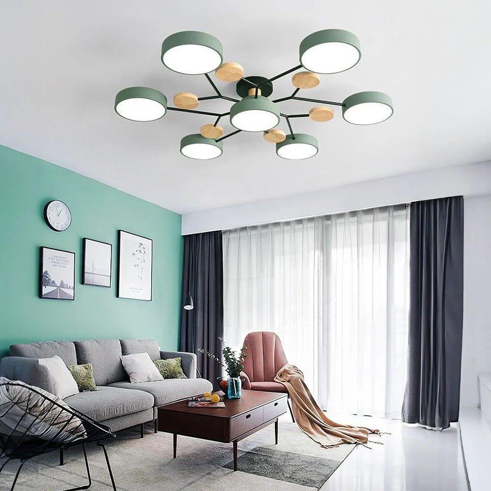 Flush Mount Ceiling Lamp, Modern LED Ceiling Light Fixture for Living Room and Bedroom, Round Ceiling Light