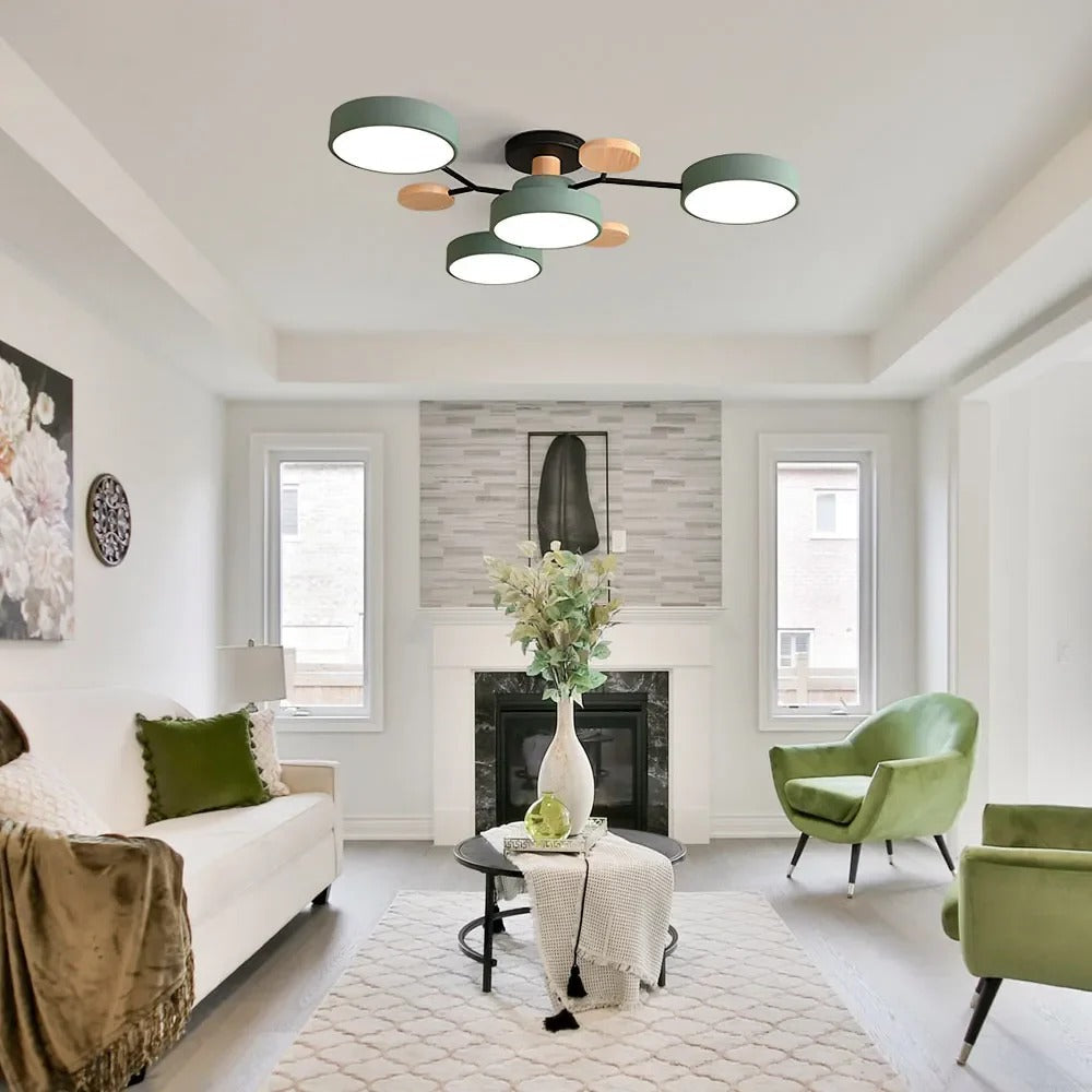 Flush Mount Ceiling Lamp, Modern LED Ceiling Light Fixture for Living Room and Bedroom – image 5