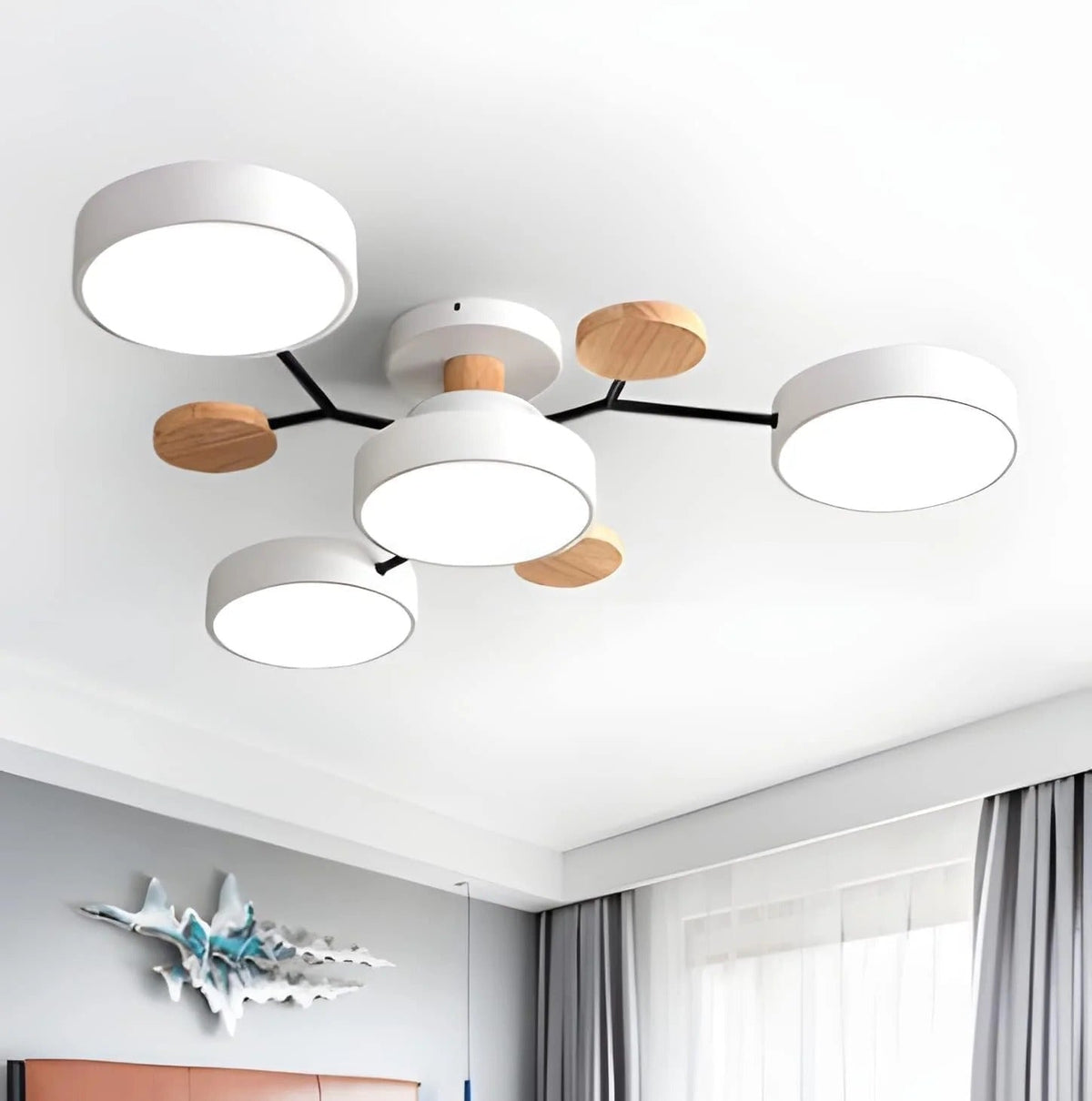 Flush Mount Ceiling Lamp, Modern LED Ceiling Light Fixture for Living Room and Bedroom – image 20