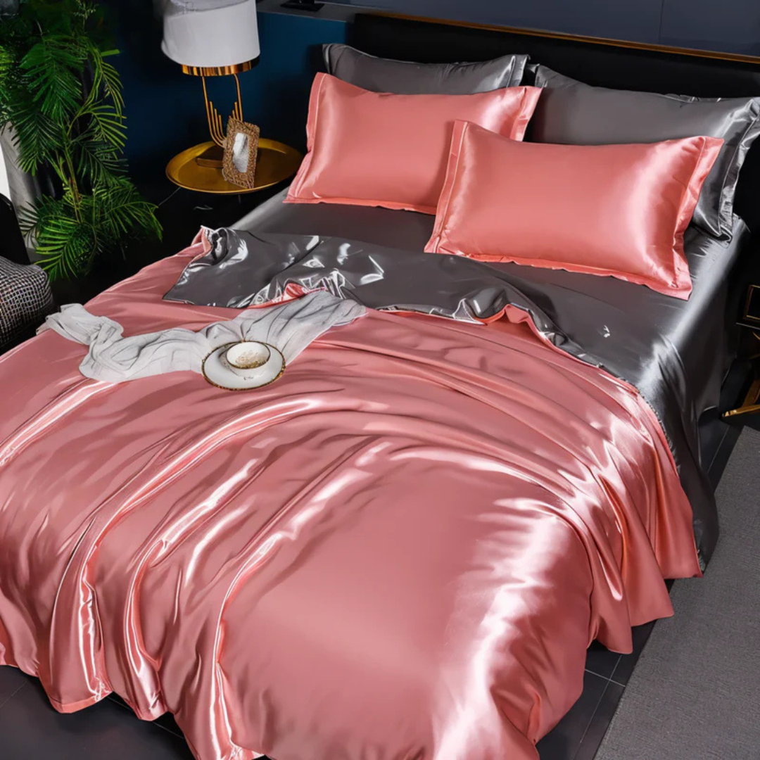 Duvet Cover Set with 2 Pillowcases, Breathable Silky Bedding Set for Bedroom – image 11
