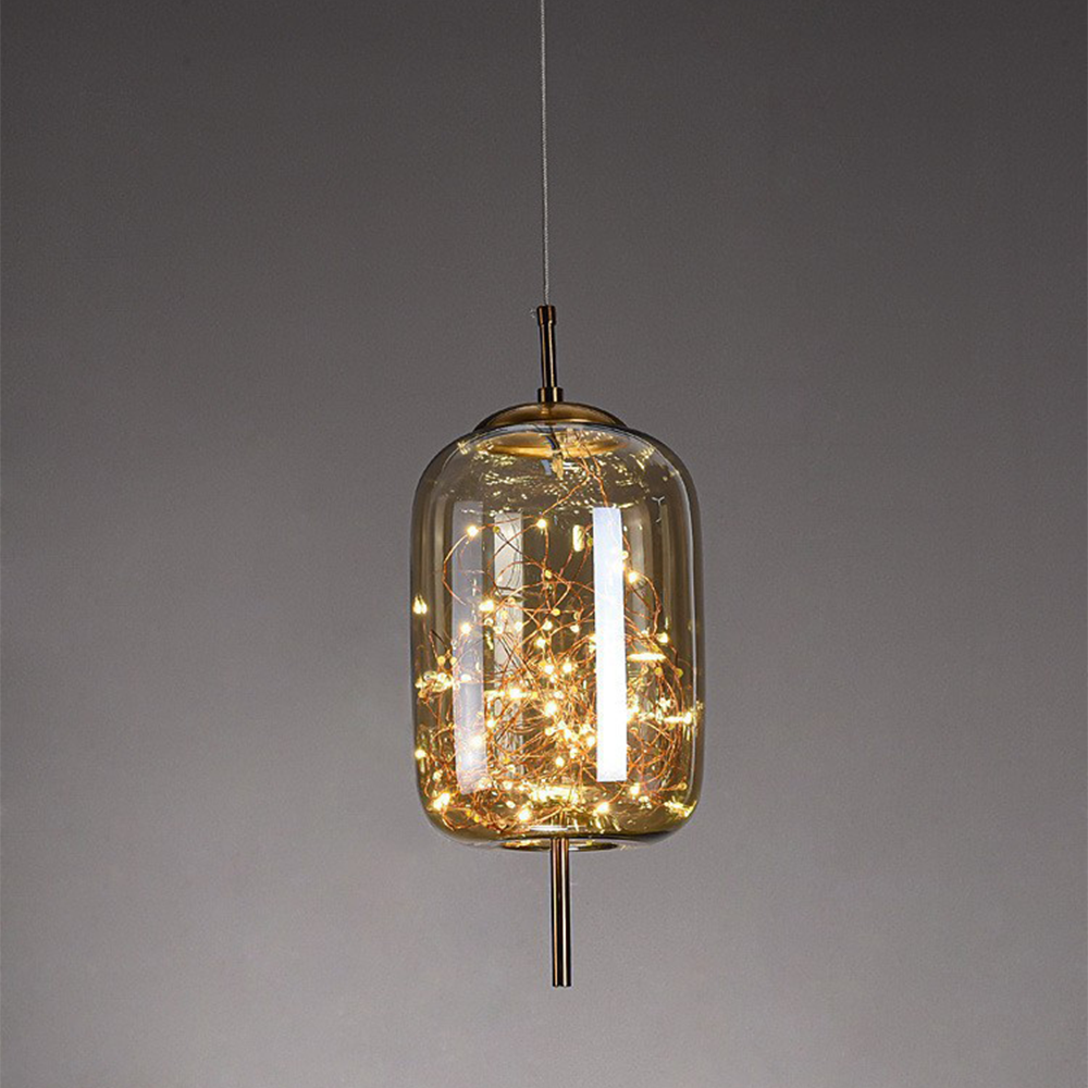LED Ceiling Lights with Glass Shade, Hanging Lamp for Kitchen and Dining Room