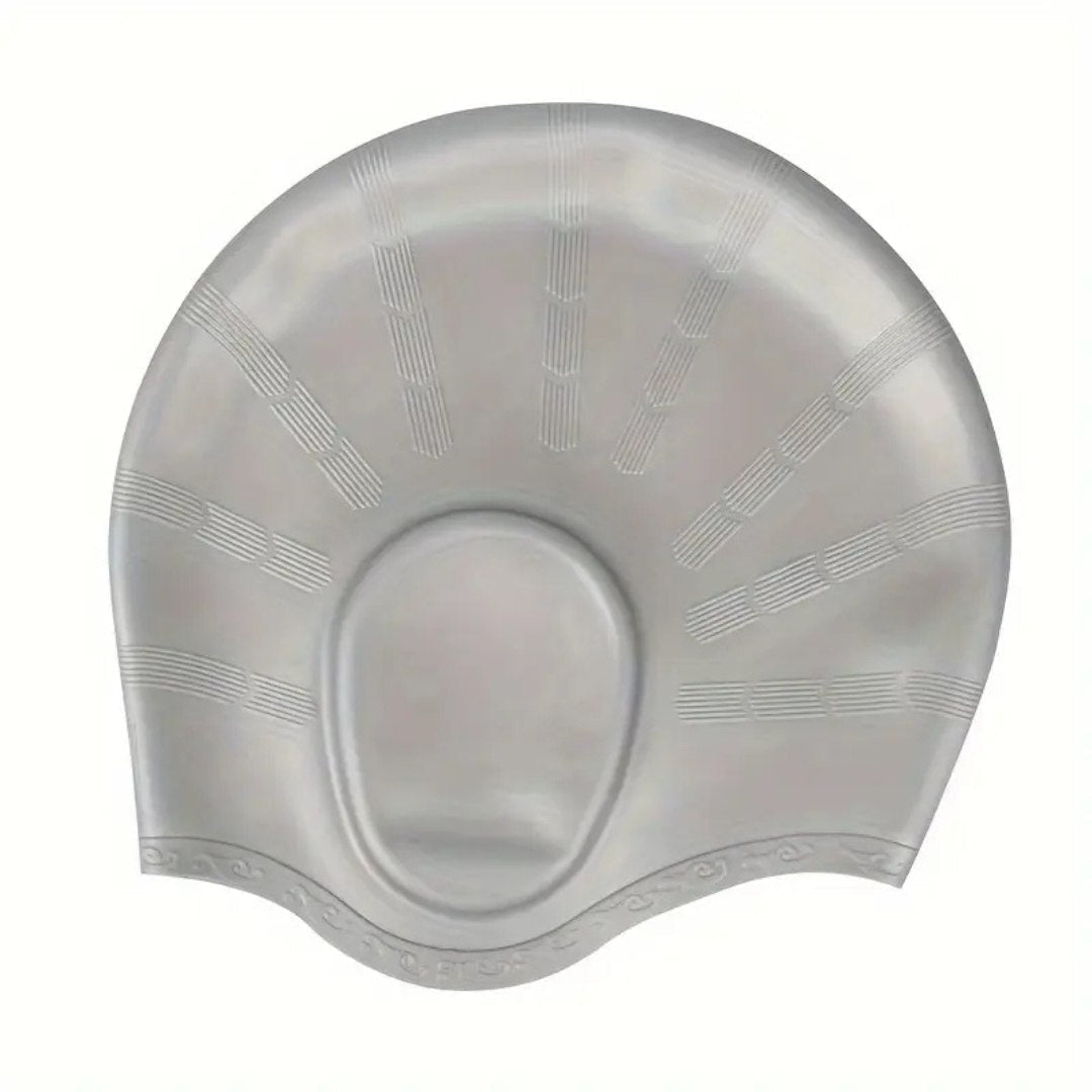 Silicone Swim Cap for Women and Men, Waterproof Swim Cap for Long Hair – image 4
