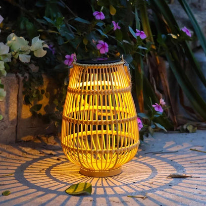 Woven Solar Garden Lantern 8