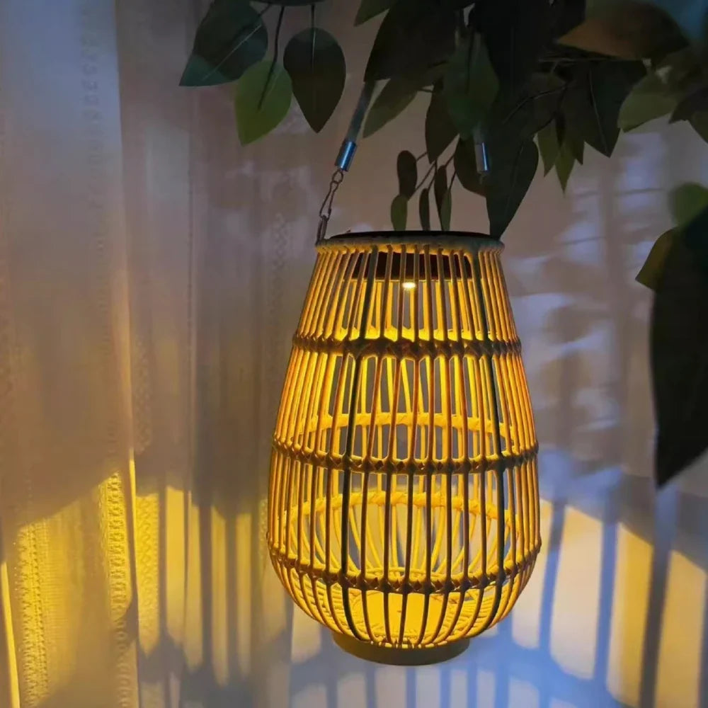 Woven Solar Garden Lantern 17