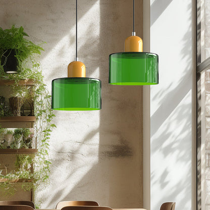 Kitchen Island Pendant Light, Modern Pendant Lamp with Halo Glass Ring – image 50