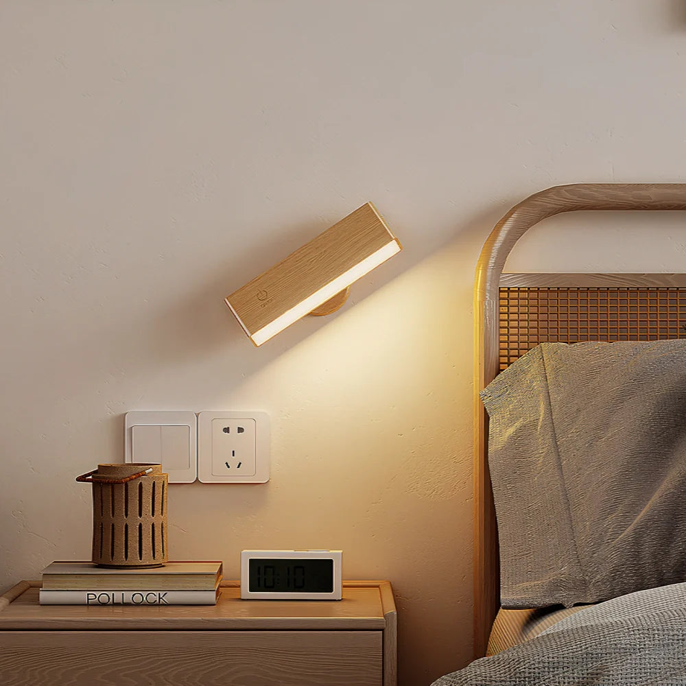 Rotating Wooden Wall Light 5