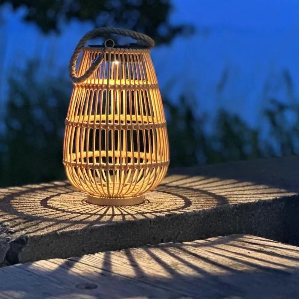 Woven Solar Garden Lantern 11