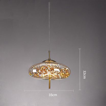 LED Ceiling Lights with Glass Shade, Modern Pendant Light with Adjustable Cord – image 10