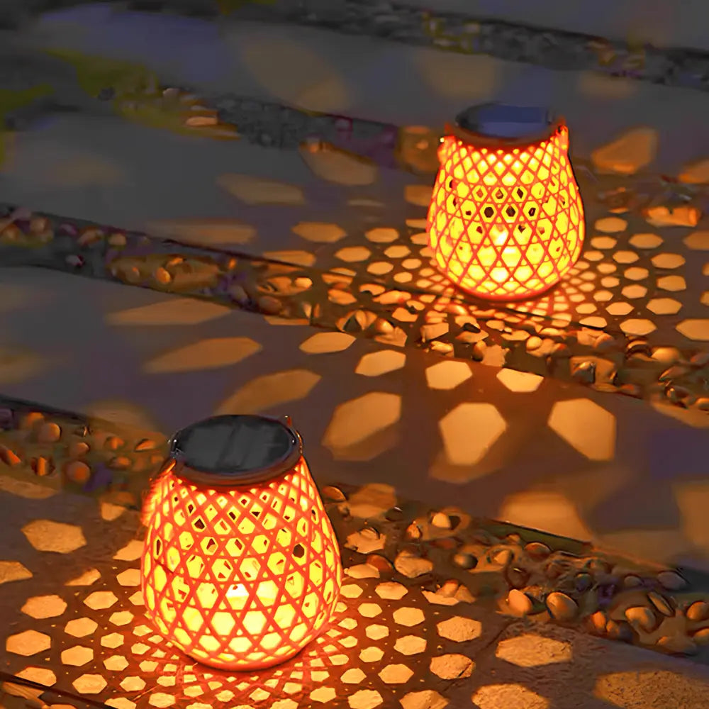 Woven Solar Garden Lantern 4