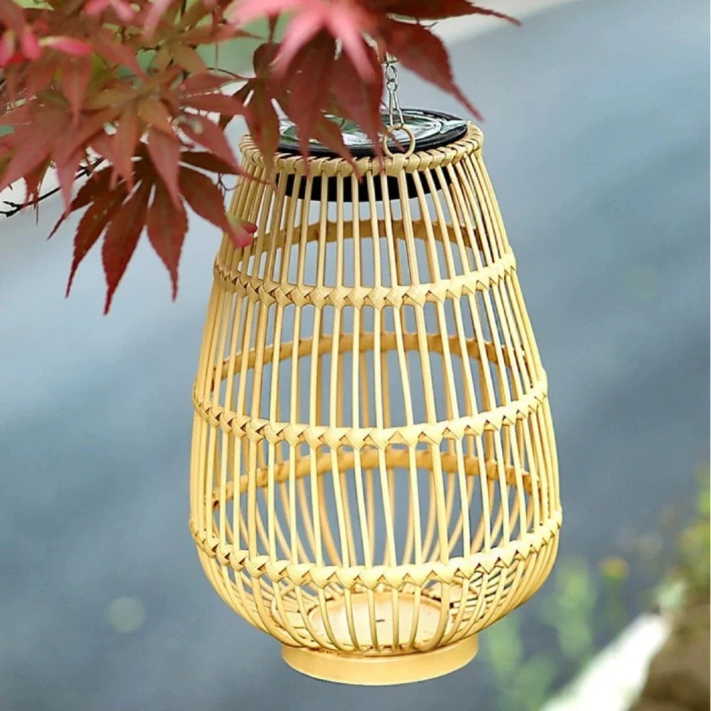 Woven Solar Garden Lantern 15