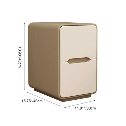 Narrow Nordic Two-Drawer Nightstand 5