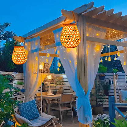 Woven Solar Garden Lantern 2