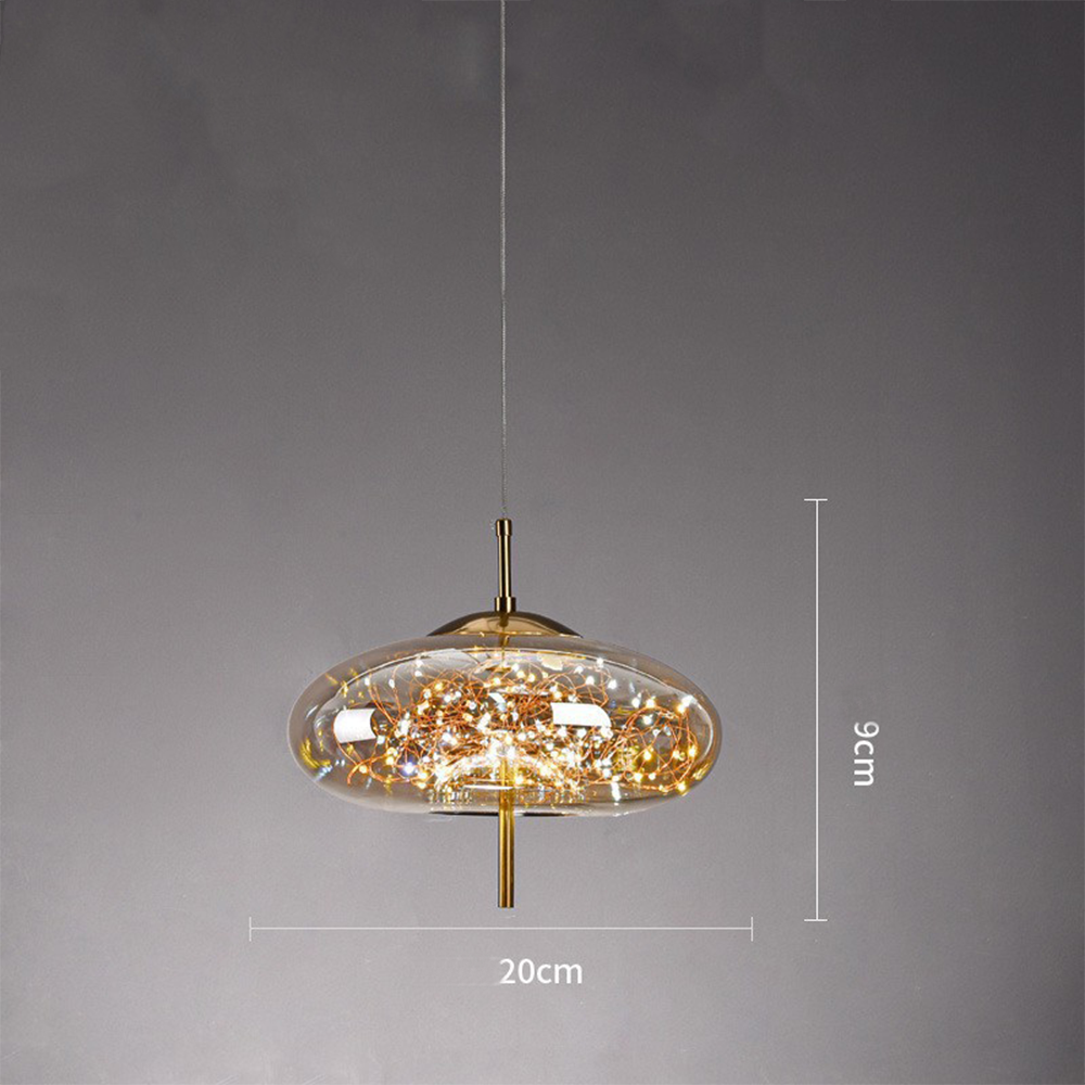 LED Ceiling Lights with Glass Shade, Hanging Lamp for Kitchen and Dining Room – image 11