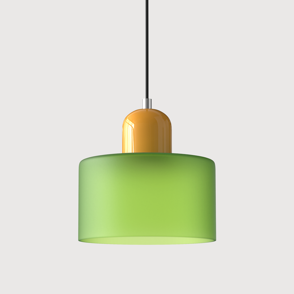 Kitchen Island Pendant Light, Modern Pendant Lamp with Halo Glass Ring – image 32