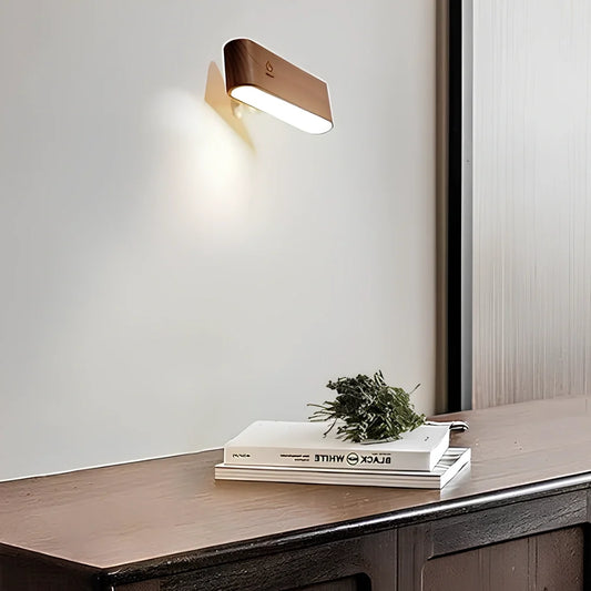 Rotating Wooden Wall Light 1