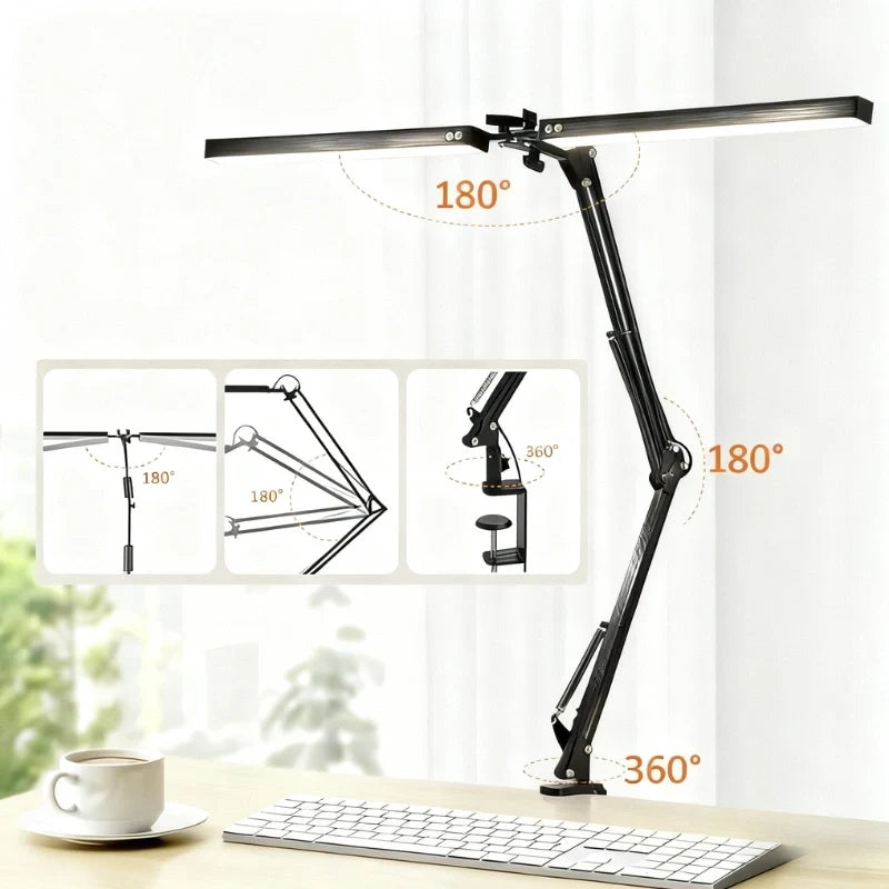 Dual-Head Clamp Desk Lamp 4