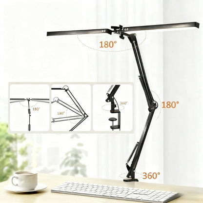 Dual-Head Clamp Desk Lamp 4