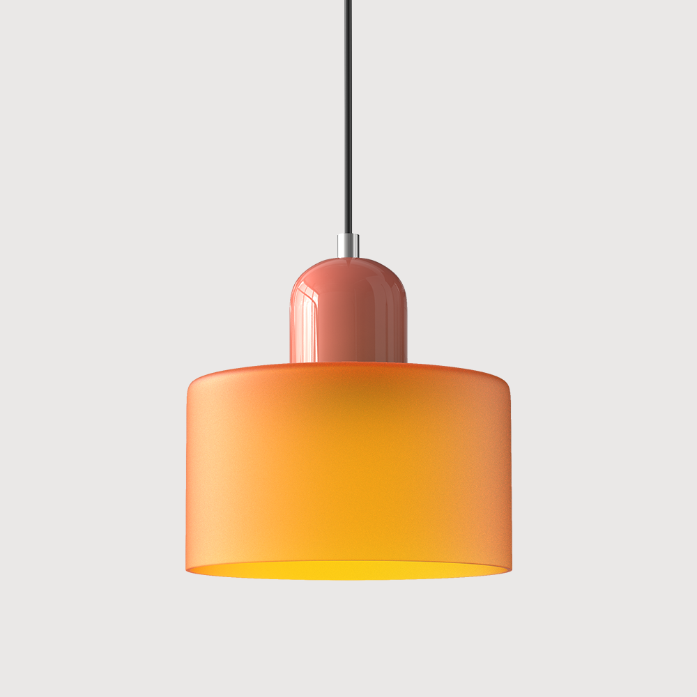 Kitchen Island Pendant Light, Modern Pendant Lamp with Halo Glass Ring – image 12