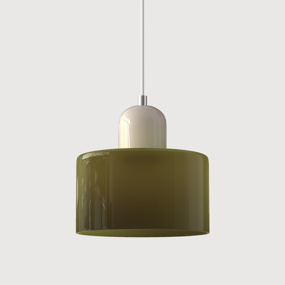Kitchen Island Pendant Light, Modern Pendant Lamp with Halo Glass Ring – image 10