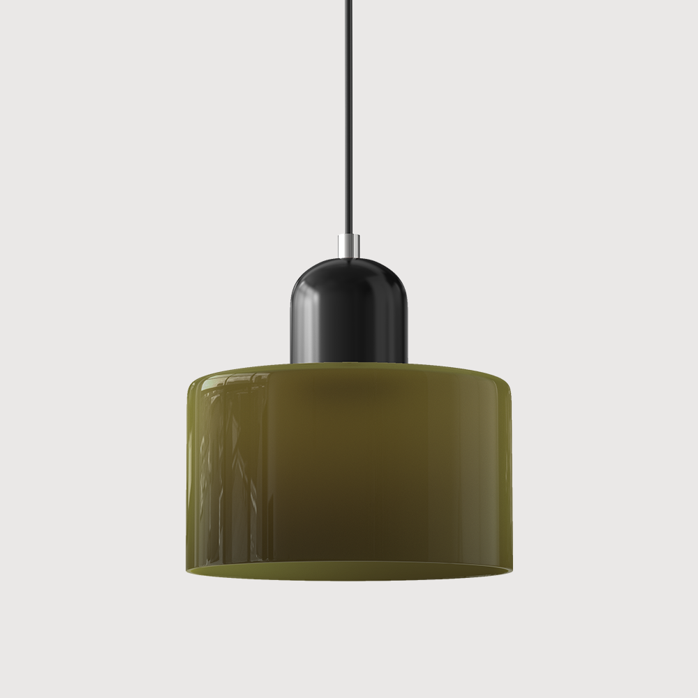 Kitchen Island Pendant Light, Modern Pendant Lamp with Halo Glass Ring – image 8