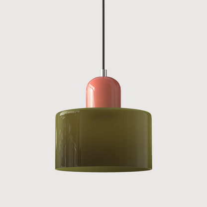 Kitchen Island Pendant Light, Modern Pendant Lamp with Halo Glass Ring – image 6