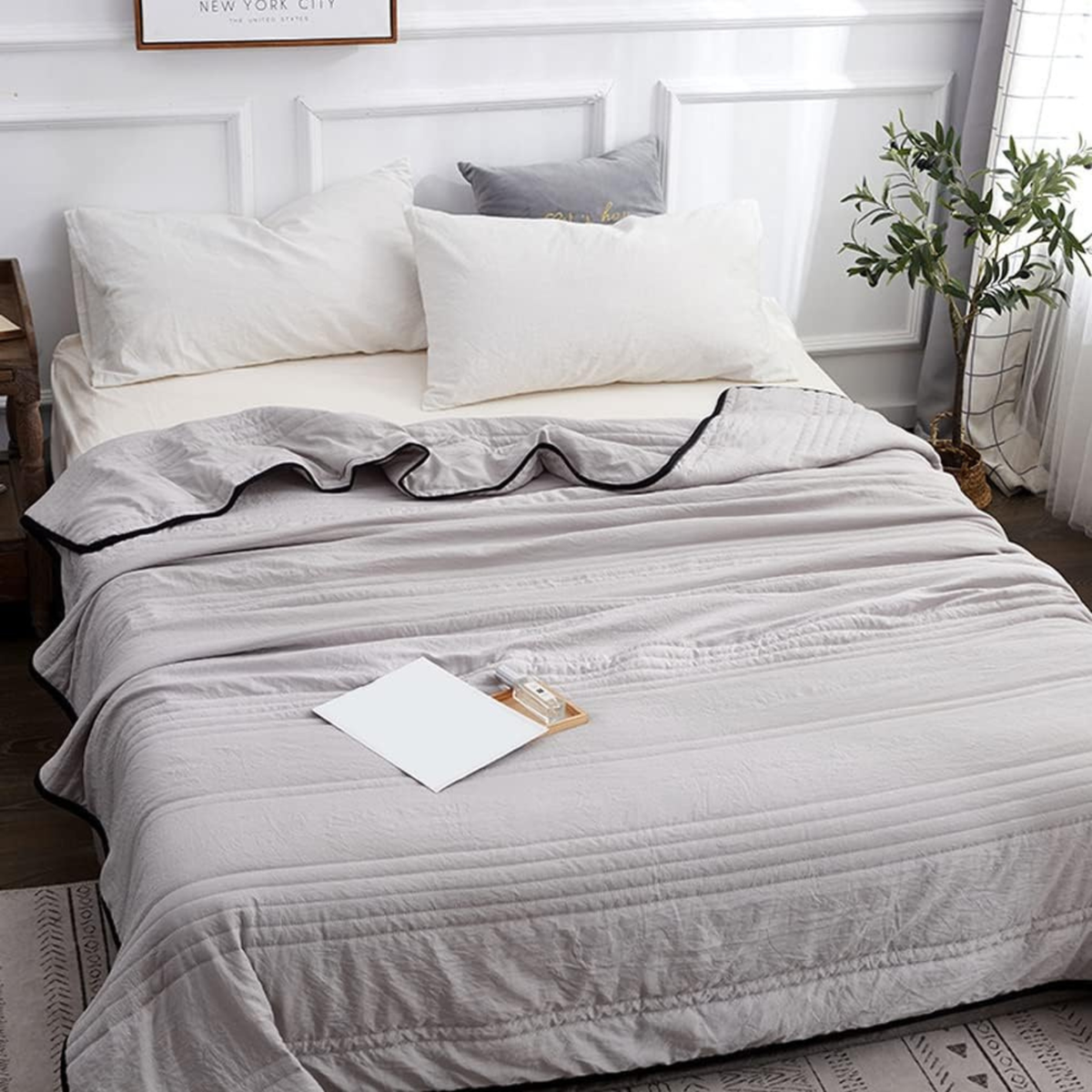 Cooling Blanket for Hot Sleepers, Machine Washable Travel Blanket in 2 Sizes – image 7