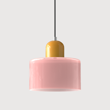 Kitchen Island Pendant Light, Modern Pendant Lamp with Halo Glass Ring – image 38