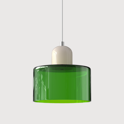 Kitchen Island Pendant Light, Modern Pendant Lamp with Halo Glass Ring, Hanging Light for Dining Table and Hallway