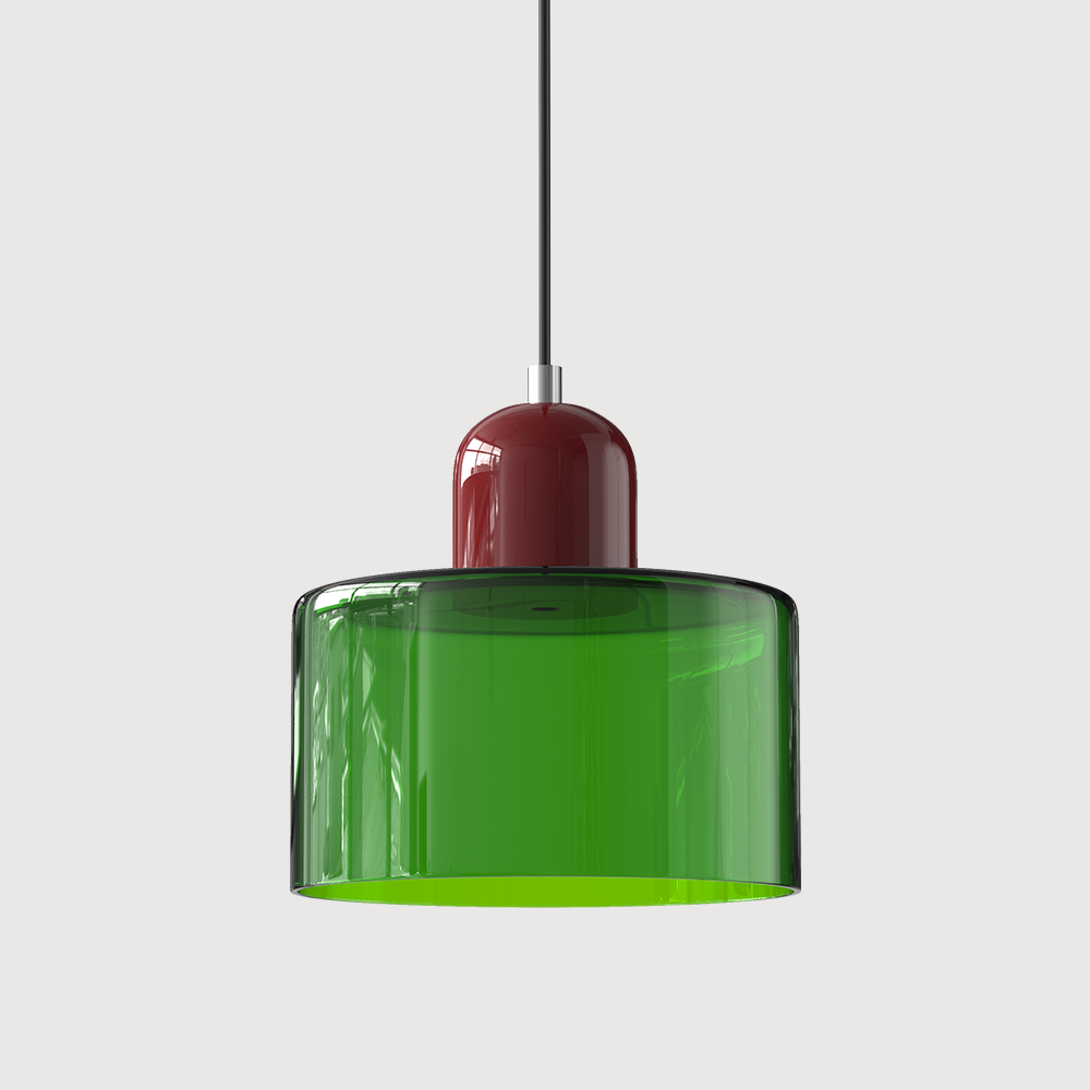 Kitchen Island Pendant Light, Modern Pendant Lamp with Halo Glass Ring – image 46