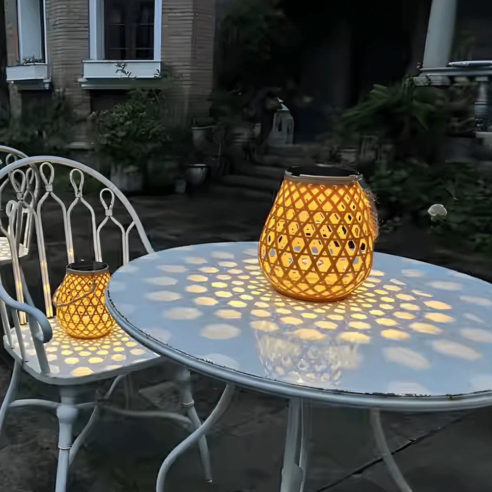 Woven Solar Garden Lantern 6
