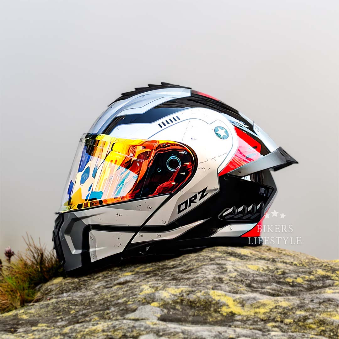 Modular Motorcycle Helmets, Flip Up Modular Helmet with Inner Sun Lens – image 4
