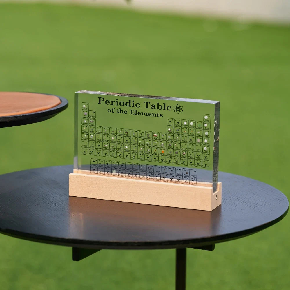 Periodic Table with Real Elements, 3D Periodic Table of Elements Display with LED Light
