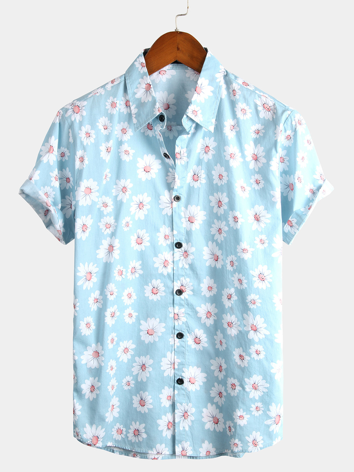 Hawaiian Shirt for Men, Mens Floral Shirt Short Sleeve Button Up, Tropical Aloha Shirt for Vacation