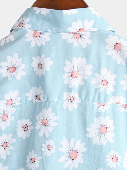 Hawaiian Shirt for Men, Mens Floral Shirt Short Sleeve Button Up – image 8