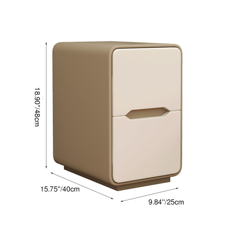 Narrow Nordic Two-Drawer Nightstand 4