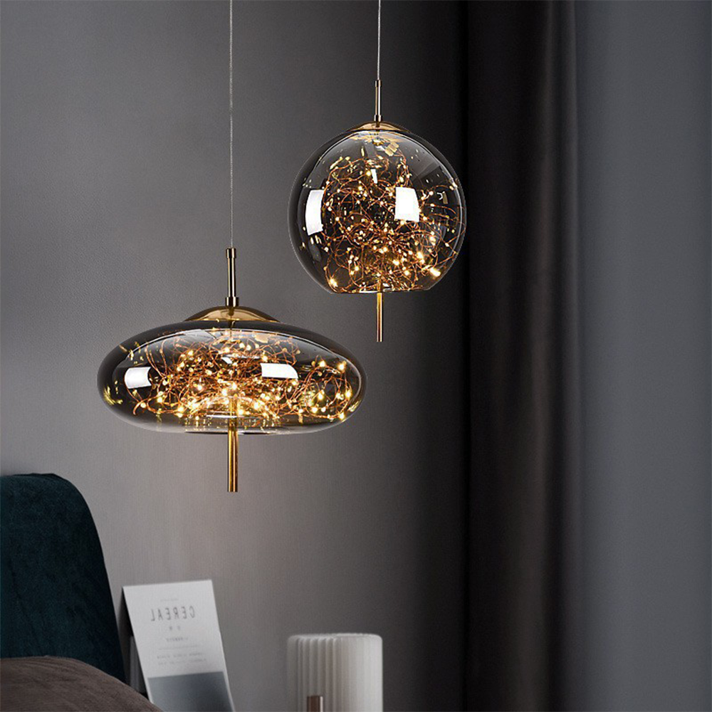 LED Ceiling Lights with Glass Shade, Hanging Lamp for Kitchen and Dining Room – image 19