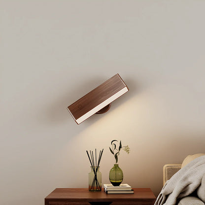 Rotating Wooden Wall Light 2