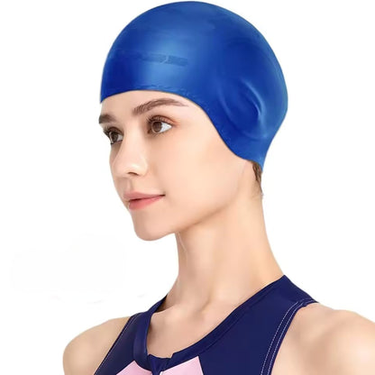 Silicone Swim Cap for Women and Men, Waterproof Swim Cap for Long Hair