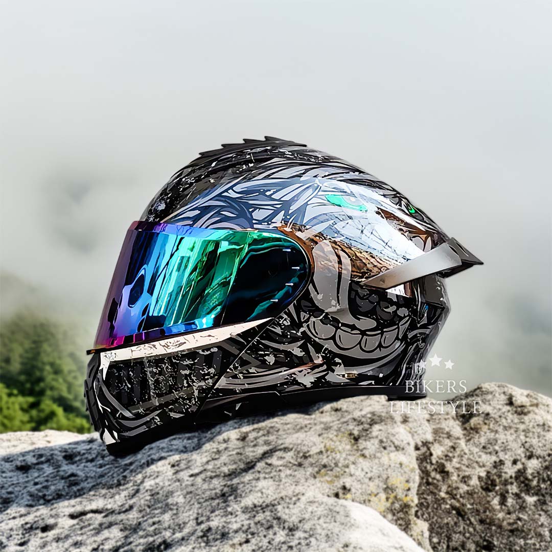 Modular Motorcycle Helmets, Flip Up Modular Helmet with Inner Sun Lens – image 6