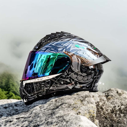 Modular Motorcycle Helmets, Flip Up Modular Helmet with Inner Sun Lens – image 6