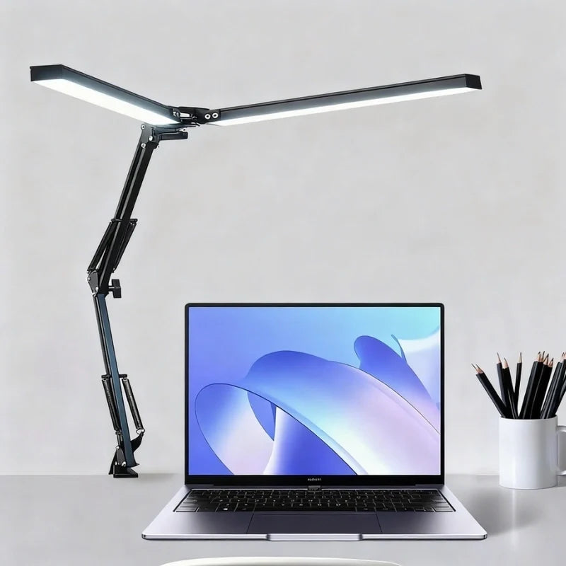 Dual-Head Clamp Desk Lamp 1