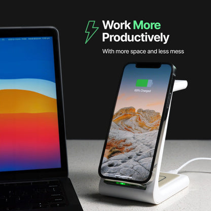 Wireless Charging Station, 3 in 1 Wireless Charger for Phone Watch and Earbuds – image 4